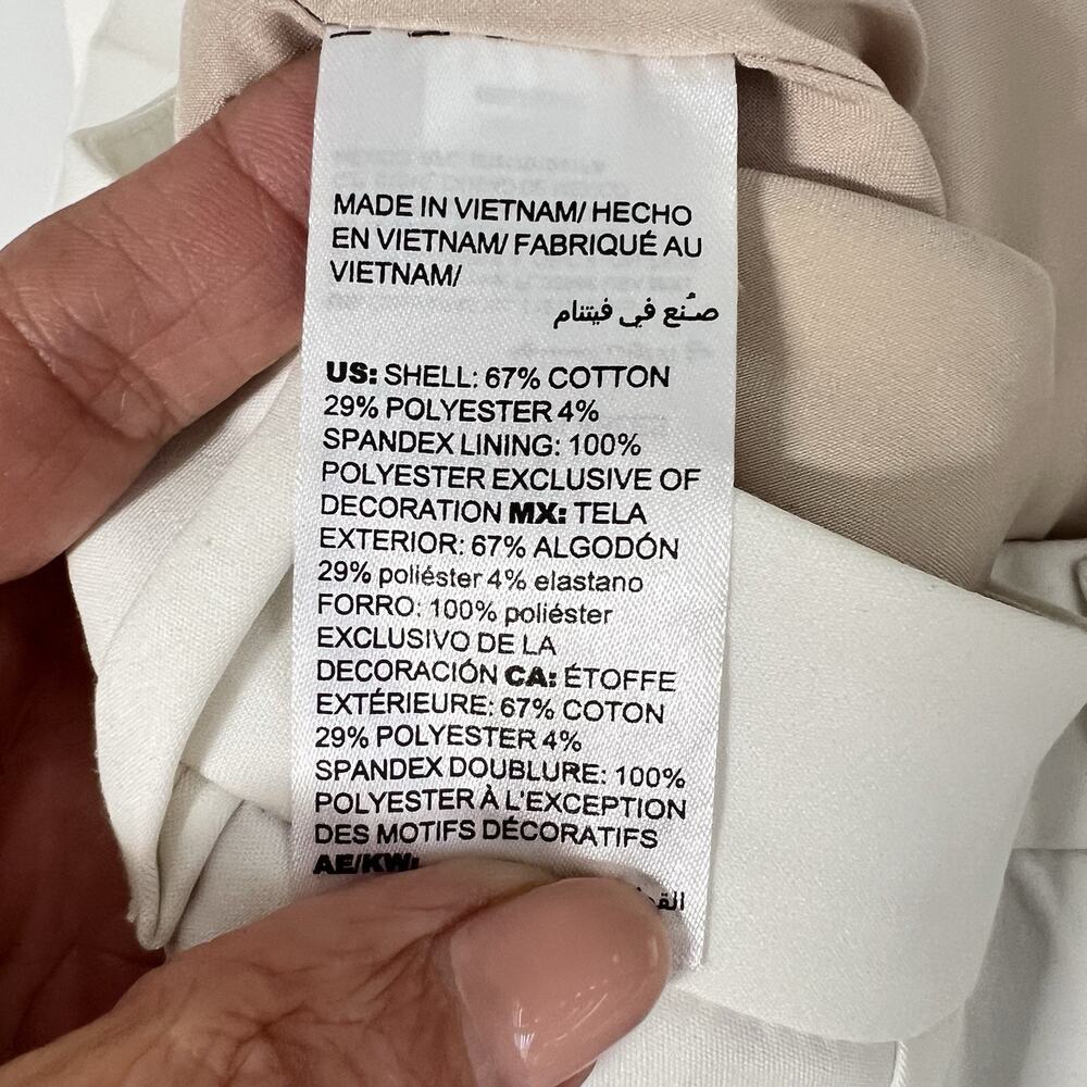 White House Black Market Black Women 6 Embroidered The 5" Short Floral Ivory - Picture 8 of 11
